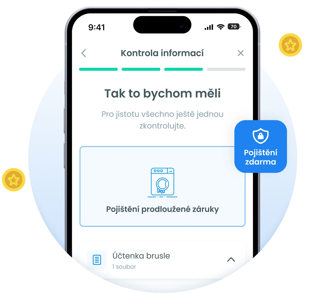 Prodloužená záruka a pojištění zdarma