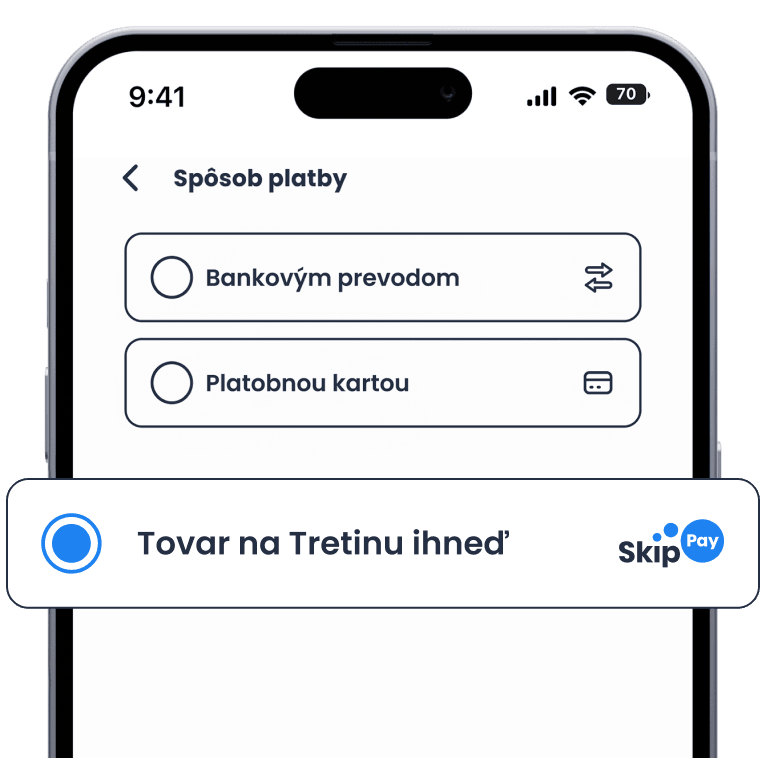 Zvoľte nákup na Tretinu