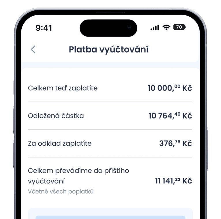 Zbytek si můžete posunout