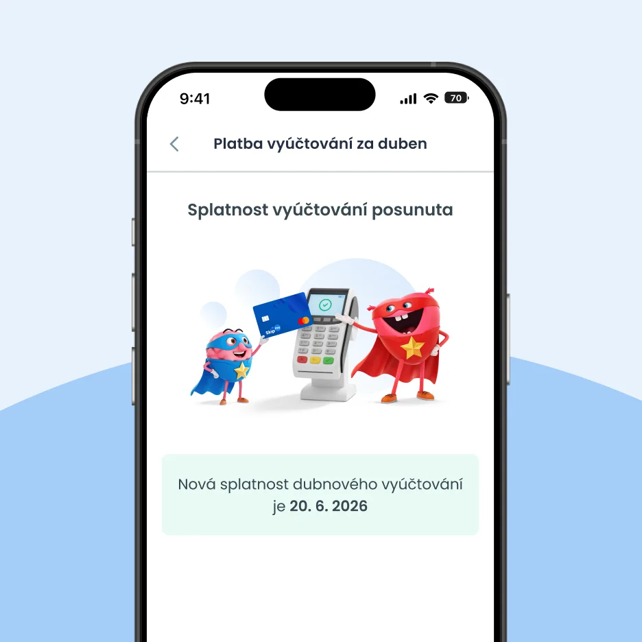 Posuňte si platbu vyúčtování na červen zdarma