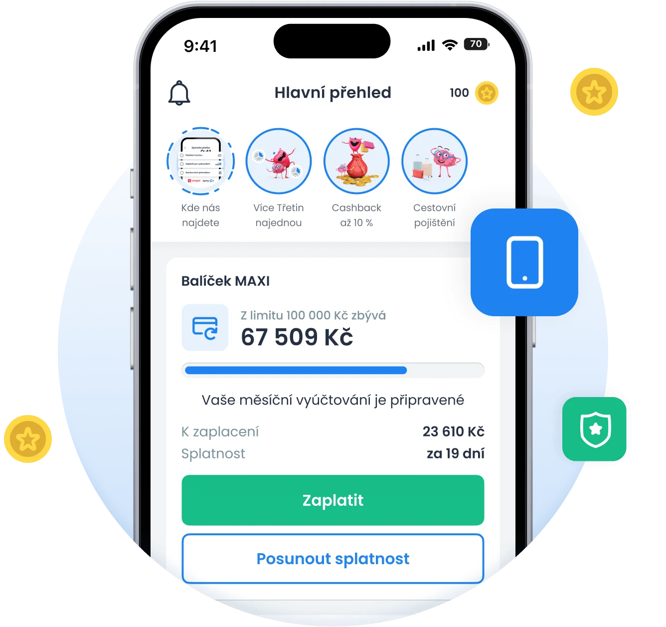Mobilní aplikace Skip Pay