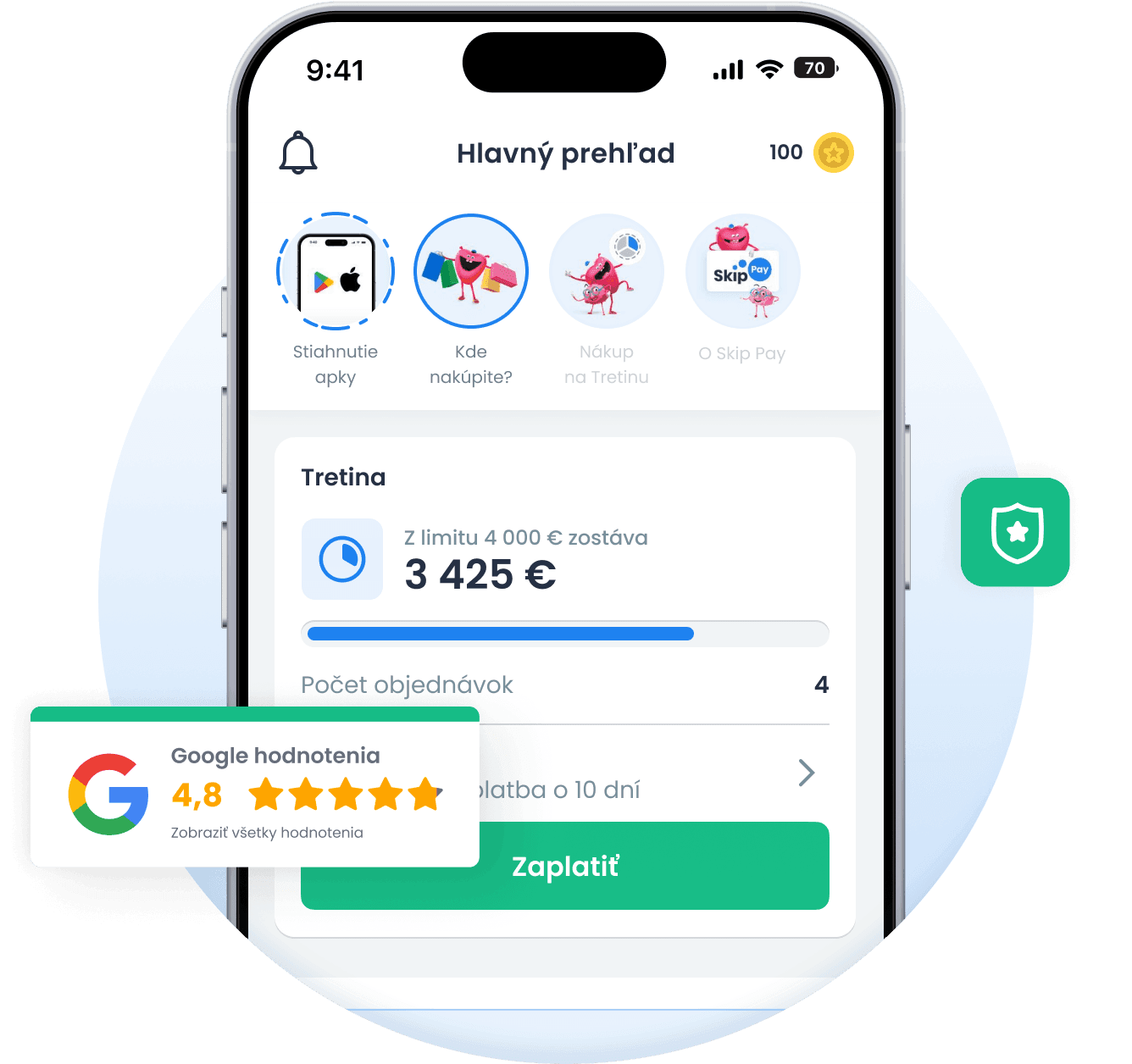 Rozdeľte si platbu nákupu na tretiny