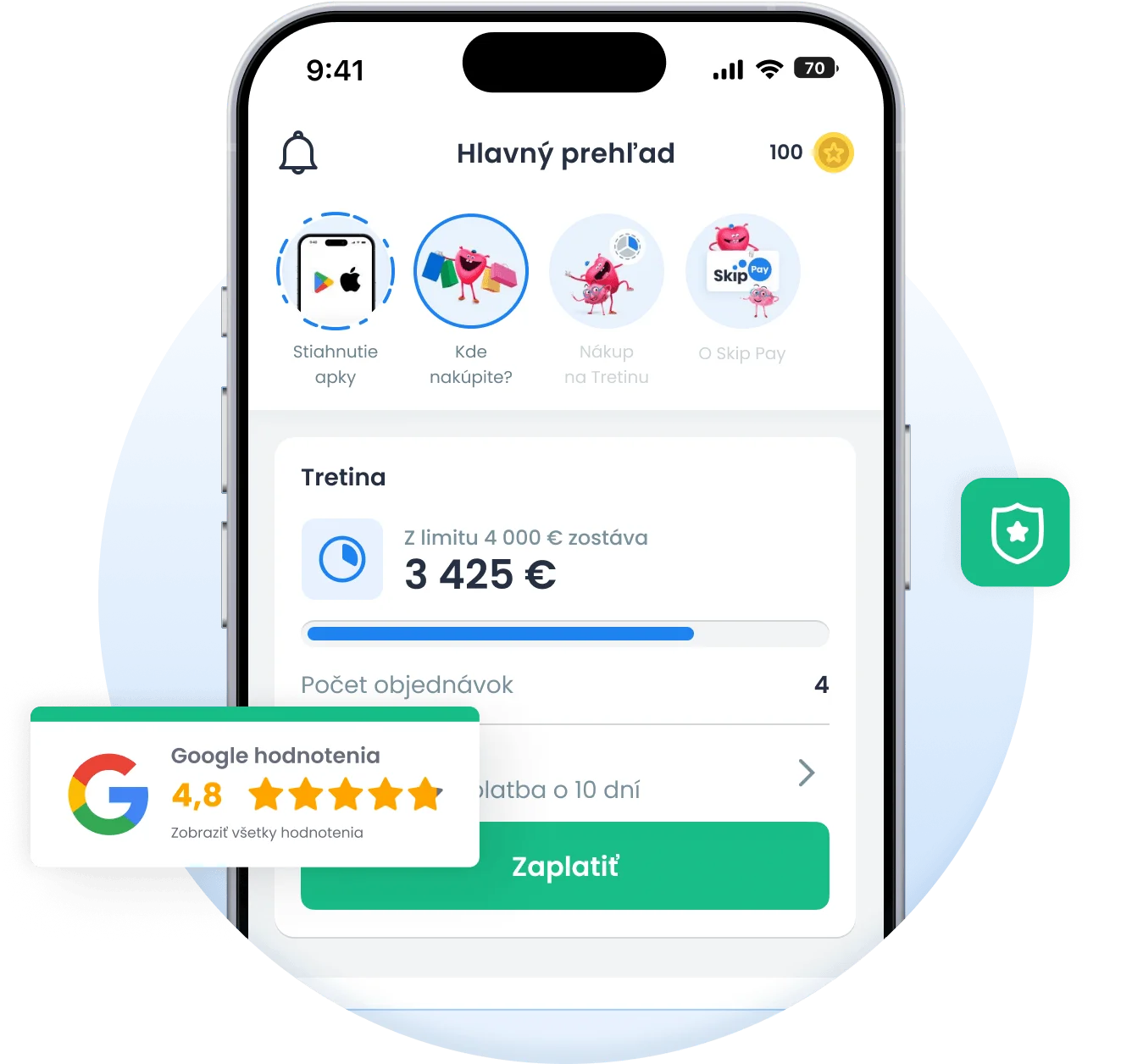 Rozdeľte si platbu nákupu na tretiny